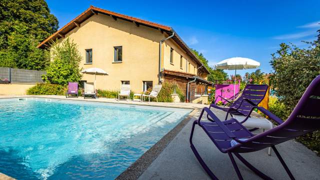 L’Auberge Bressane de Buellas in the Ain Swimming Pool